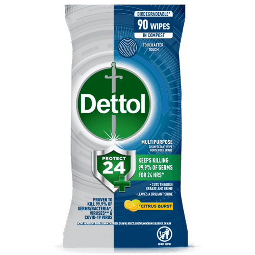 Dettol Protect 24 Multipurpose Wipes Citrus Burst Dettol AU