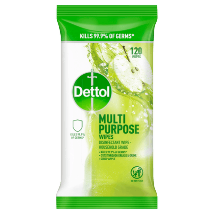 Dettol Multipurpose Cleaning Wipes Crisp Apple 120s