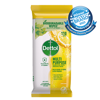 Dettol Multipurpose Cleaning Wipes Lemon Burst 110s